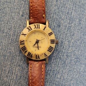 Fossil Vintage Stone On Copper Ladies Watch